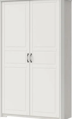OTTO home Kleiderschrank »Evergreen, wahlweise in 3 Breiten, Höhe 224cm!« besonders dekorierter Metallgriff, Kasettenoptik in der Front,im klassischen Landhausstil,FSC-zertifiziert,hochwertige UV Lackierung