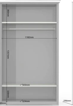 OTTO home Kleiderschrank »Evergreen, wahlweise in 3 Breiten, Höhe 224cm!« besonders dekorierter Metallgriff, Kasettenoptik in der Front,im klassischen Landhausstil,FSC-zertifiziert,hochwertige UV Lackierung