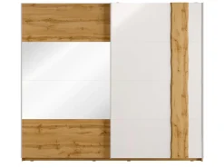 OTTO home Kleiderschrank »Fabellaa mit Spiegel, 8 Einlegeböden und 2 Kleiderstange« Garderobe mit 2 Schwebetüren und Spiegel, BxHxT 200x218x66,5 cm