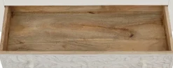 OTTO home Kleiderschrank »Fenris« pflegeleichtes Mangoholz, mit dekorativen Schnitzereien, Höhe 180 cm