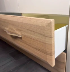 OTTO home Kleiderschrank »Gala, beige hochglänzend UV lackiert, kratzfest, FSC-zertifiziert« abgerundete Schubladen aus MDF im Holzdekor, soft-close,mit Beleuchtung und Passpartourahmen, hoher Schrank (224cm), 3 Breiten