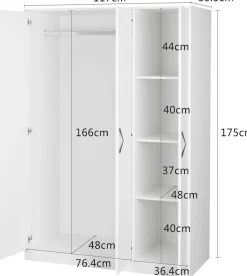 OTTO home Kleiderschrank »Hamburg platzsparend in moderner Optik, FSC zertifiziert« Moderne Optik in weiß, robuste Verarbeitung für den Alltag
