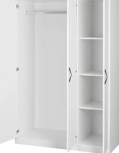 OTTO home Kleiderschrank »Hamburg platzsparend in moderner Optik, FSC zertifiziert« Moderne Optik in weiß, robuste Verarbeitung für den Alltag