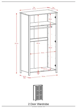 OTTO home Kleiderschrank »Hällevik Eiche - aus FSC® Massivholz, Wiener Geflecht« Türfronten mit Wiener Geflecht, FSC® Zertifizierte massive Eiche