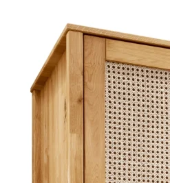 OTTO home Kleiderschrank »Hällevik Eiche - aus FSC® Massivholz, Wiener Geflecht« Türfronten mit Wiener Geflecht, FSC® Zertifizierte massive Eiche