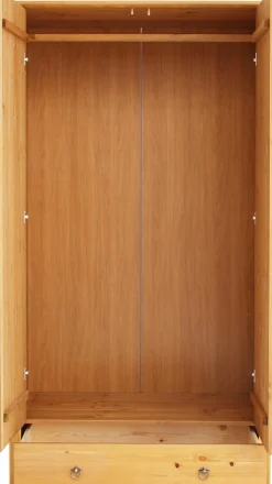 OTTO home Kleiderschrank »Hugo« 3 Breiten: 106/200/245 cm H/T ca. 190/58 cm,aus massiver Kiefer im Landhausstil, mit Spiegel