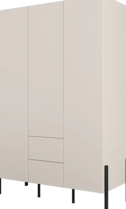 OTTO home Kleiderschrank »Jukon, moderner Kleiderschrank mit Metallfüßen« B/H/T 3-Türer: ca. 135/210/60 4-Türer ca: 180/210/60,push to open Funktion, passend zur JUKON Serie, viel Stauraum
