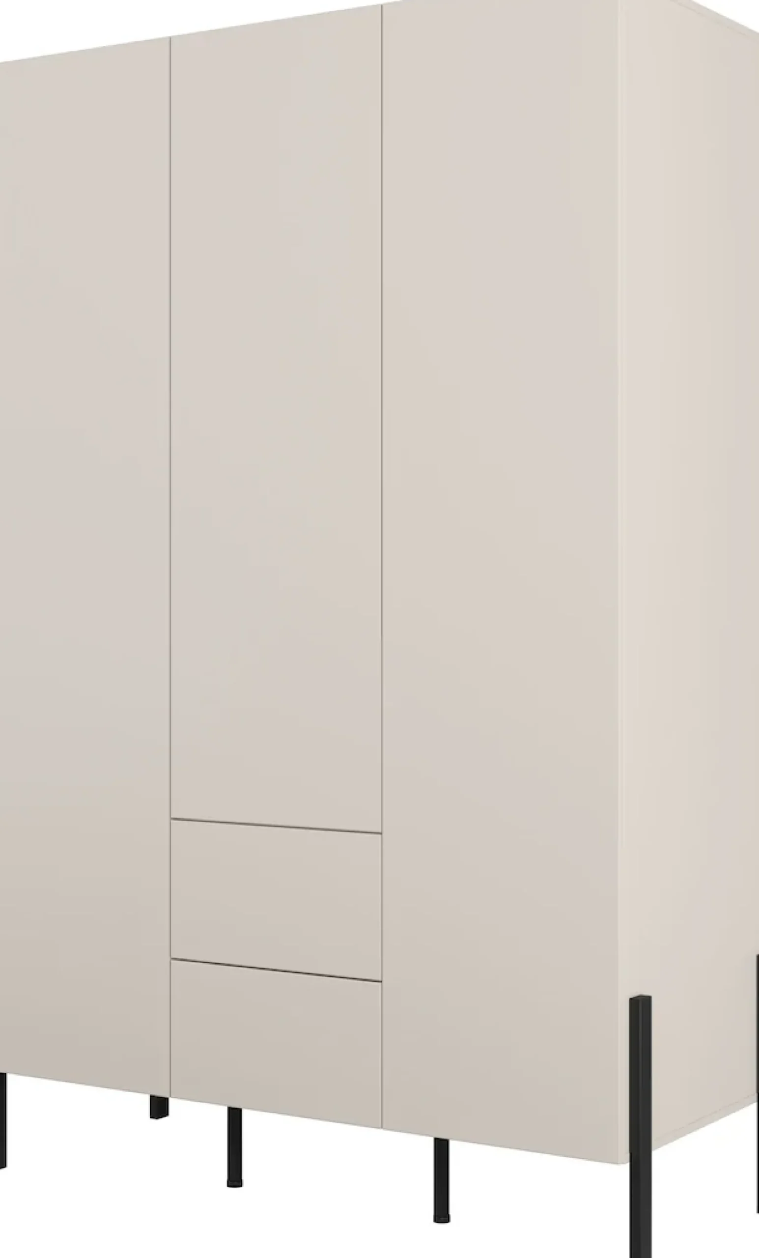 OTTO home Kleiderschrank »Jukon, moderner Kleiderschrank mit Metallfüßen« B/H/T 3-Türer: ca. 135/210/60 4-Türer ca: 180/210/60,push to open Funktion, passend zur JUKON Serie, viel Stauraum