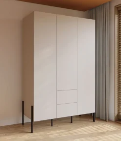 OTTO home Kleiderschrank »Jukon, moderner Kleiderschrank mit Metallfüßen« B/H/T 3-Türer: ca. 135/210/60 4-Türer ca: 180/210/60,push to open Funktion, passend zur JUKON Serie, viel Stauraum