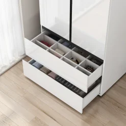 OTTO home Kleiderschrank »Kollin Schlafzimmerschrank mit 2 Türen und 2 Schubladen« Drehtürenschrank mit perfekter Innenausstattung, hochganz Fronten