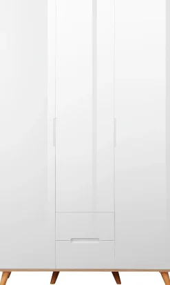 OTTO home Kleiderschrank »Lund Schlafzimmerschrankim skandinavischem Design« Garderobenschrank mit Premium Innenausstattung, Breite 120cm