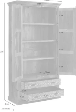 OTTO home Kleiderschrank »Maneesh« aus massivem Mangoholz und vielen Stauraummöglichkeiten, Höhe 190 cm