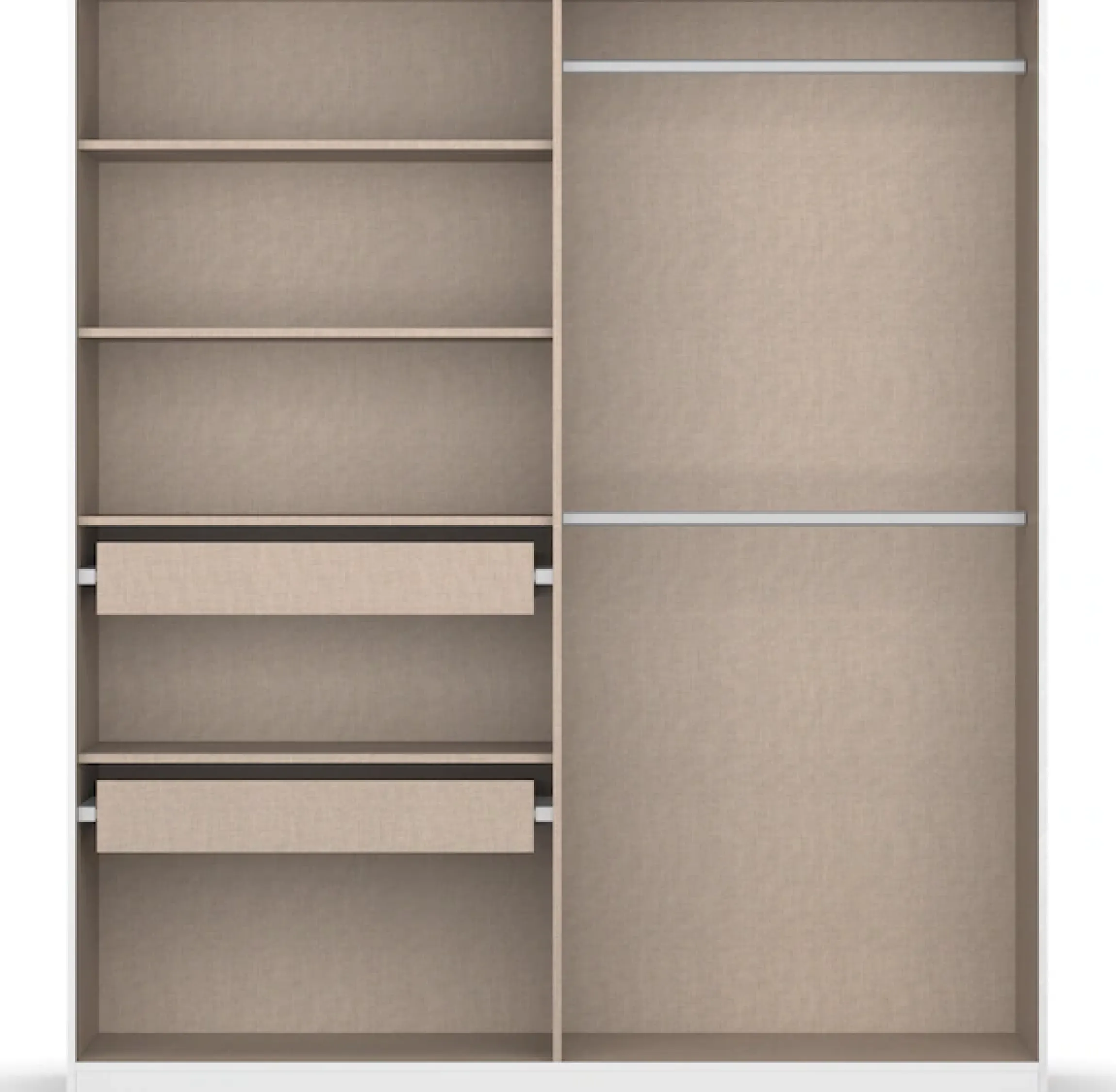 OTTO home Kleiderschrank »Mehrzweckschrank Aktenschrank Möbel Mietswohnung Schlafzimmer KOLUNA« Breiten 181/226/271/315 cm Höhen 210/229 cm, moderne Dekor-Front,inkl. 2 Innenschubladen sowie extra Einlegeböden MADE IN GERMANY