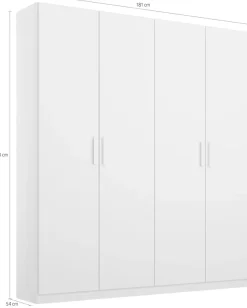 OTTO home Kleiderschrank »Mehrzweckschrank Aktenschrank Möbel Mietswohnung Schlafzimmer KOLUNA« Breiten 181/226/271/315 cm Höhen 210/229 cm, moderne Dekor-Front,inkl. 2 Innenschubladen sowie extra Einlegeböden MADE IN GERMANY