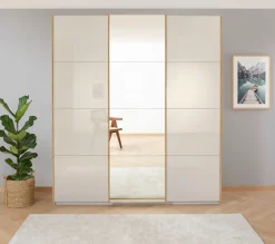 OTTO home Kleiderschrank »Mehrzweckschrank Aktenschrank Möbel Mietswohnung Schlafzimmer KOLUNA« 3 Ausstattungen BASIC/CLASSIC/PREMIUM (inkl. SOFT-CLOSE-FUNKTION),Breiten 203/271/315/360 cm Höhen 210/229 Glas-Front MADE IN GERMANY