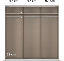 OTTO home Kleiderschrank »Mehrzweckschrank Aktenschrank Möbel Mietswohnung Schlafzimmer KOLUNA« 3 Ausstattungen BASIC/CLASSIC/PREMIUM (inkl. SOFT-CLOSE-FUNKTION),Breiten 203/271/315/360 cm Höhen 210/229 Glas-Front MADE IN GERMANY