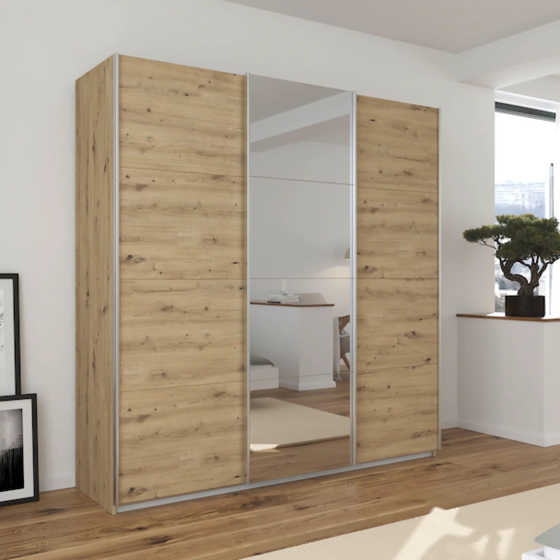 OTTO home Kleiderschrank »Mehrzweckschrank Aktenschrank Möbel Mietswohnung Schlafzimmer TOMA« Breiten 203/271/315/360 cm, Höhen 210/229 cm,inkl. Regaleinsatz sowie zusätzlichen Einlegeböden MADE IN GERMANY