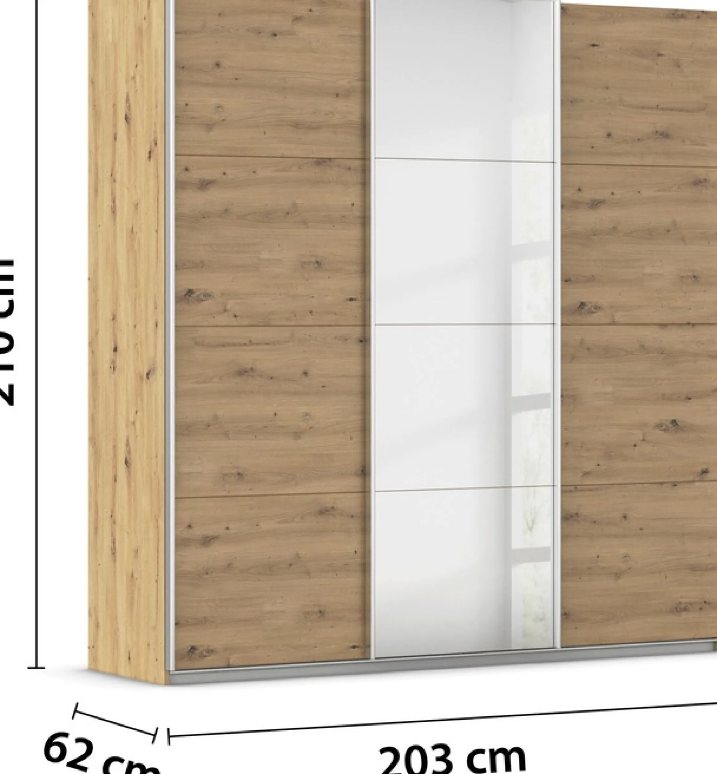 OTTO home Kleiderschrank »Mehrzweckschrank Aktenschrank Möbel Mietswohnung Schlafzimmer TOMA« Breiten 203/271/315/360 cm, Höhen 210/229 cm,inkl. Regaleinsatz sowie zusätzlichen Einlegeböden MADE IN GERMANY