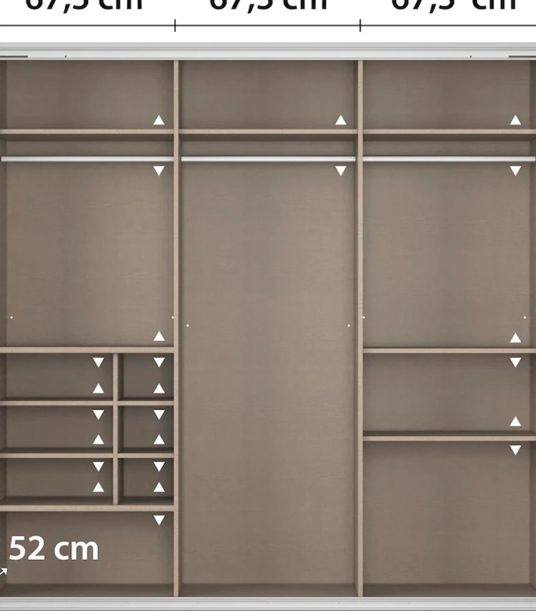 OTTO home Kleiderschrank »Mehrzweckschrank Aktenschrank Möbel Mietswohnung Schlafzimmer TOMA« Breiten 203/271/315/360 cm, Höhen 210/229 cm,inkl. Regaleinsatz sowie zusätzlichen Einlegeböden MADE IN GERMANY