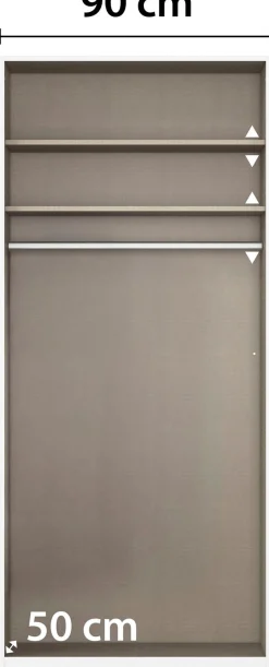 OTTO home Kleiderschrank »Mehrzweckschrank Aktenschrank Möbel Mietswohnung Schlafzimmer MODI« erhältlich in Breiten 91/136/181/226/271 cm, Höhe 210 cm,in angesagten Farbkombinationen, optional mit Spiegel MADE IN GERMANY