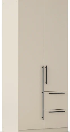 OTTO home Kleiderschrank »Mehrzweckschrank Aktenschrank Möbel Mietswohnung Schlafzimmer AVOLA« 3 verschiedene Ausstattungen BASIC/CLASSIC/PREMIUM (inkl. SOFT-CLOSE),mit hochwertigen Stangengriffen aus Metall in Schwarz MADE IN GERMANY