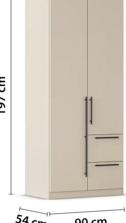 OTTO home Kleiderschrank »Mehrzweckschrank Aktenschrank Möbel Mietswohnung Schlafzimmer AVOLA« 3 verschiedene Ausstattungen BASIC/CLASSIC/PREMIUM (inkl. SOFT-CLOSE),mit hochwertigen Stangengriffen aus Metall in Schwarz MADE IN GERMANY