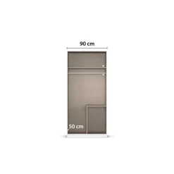 OTTO home Kleiderschrank »Mehrzweckschrank Aktenschrank Möbel Mietswohnung Schlafzimmer AVOLA« 3 verschiedene Ausstattungen BASIC/CLASSIC/PREMIUM (inkl. SOFT-CLOSE),mit hochwertigen Stangengriffen aus Metall in Schwarz MADE IN GERMANY