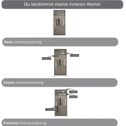 OTTO home Kleiderschrank »Mehrzweckschrank Aktenschrank Möbel Mietswohnung Schlafzimmer AVOLA« 3 verschiedene Ausstattungen BASIC/CLASSIC/PREMIUM (inkl. SOFT-CLOSE),mit hochwertigen Stangengriffen aus Metall in Schwarz MADE IN GERMANY