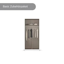 OTTO home Kleiderschrank »Mehrzweckschrank Aktenschrank Möbel Mietswohnung Schlafzimmer AVOLA« 3 verschiedene Ausstattungen BASIC/CLASSIC/PREMIUM (inkl. SOFT-CLOSE),mit hochwertigen Stangengriffen aus Metall in Schwarz MADE IN GERMANY