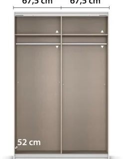OTTO home Kleiderschrank »Mehrzweckschrank Schwebetürenschrank Mietswohnung Schlafzimmer CORTONA« erhältlich in Breite: 136/181/203/226/271/315/360 cm, Höhe: 210/229 cm,in 3 Ausstattungen BASIC/CLASSIC/PREMIUM (SOFT-CLOSE) MADE IN GERMANY