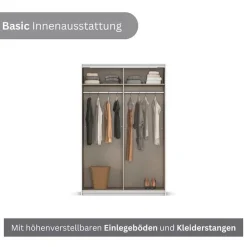 OTTO home Kleiderschrank »Mehrzweckschrank Schwebetürenschrank Mietswohnung Schlafzimmer CORTONA« erhältlich in Breite: 136/181/203/226/271/315/360 cm, Höhe: 210/229 cm,in 3 Ausstattungen BASIC/CLASSIC/PREMIUM (SOFT-CLOSE) MADE IN GERMANY