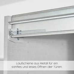 OTTO home Kleiderschrank »Mehrzweckschrank Schwebetürenschrank Mietswohnung Schlafzimmer CORTONA« erhältlich in Breite: 136/181/203/226/271/315/360 cm, Höhe: 210/229 cm,in 3 Ausstattungen BASIC/CLASSIC/PREMIUM (SOFT-CLOSE) MADE IN GERMANY