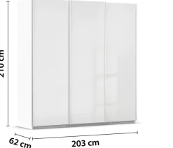 OTTO home Kleiderschrank »Mehrzweckschrank Aktenschrank Möbel Mietswohnung Schlafzimmer KOLUNA« 3 Ausstattungen BASIC/CLASSIC/PREMIUM (inkl. SOFT-CLOSE-FUNKTION),Breiten 203/271/315/360cm Höhen 210/229 Hochglanzfront MADE IN GERMANY