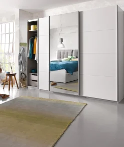 OTTO home Kleiderschrank »Mehrzweckschrank Aktenschrank Möbel Mietswohnung Schlafzimmer DOBENE« erhältlich in Breite: 271 und 360 cm, Höhe: 210 cm,mit großen Spiegelelementen, inkl. Schubladeneinsatz MADE IN GERMANY