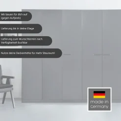 OTTO home Kleiderschrank »Mehrzweckschrank Aktenschrank Möbel Mietswohnung Schlafzimmer OTELI« erhältlich in Breiten 91-360 cm, ab Breite 136cm inkl. Innenschubladen,mit zusätzlichen Einlegeböden, optional mit Spiegel MADE IN GERMANY