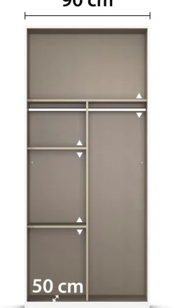 OTTO home Kleiderschrank »Mehrzweckschrank Aktenschrank Möbel Mietswohnung Schlafzimmer OTELI« erhältlich in Breiten 91-360 cm, ab Breite 136cm inkl. Innenschubladen,mit zusätzlichen Einlegeböden, optional mit Spiegel MADE IN GERMANY