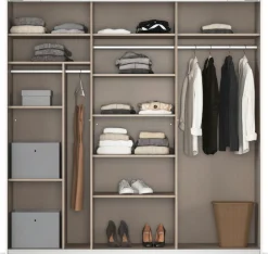 OTTO home Kleiderschrank »Mehrzweckschrank Aktenschrank Möbel Mietswohnung Schlafzimmer CORTONA« Breiten 203/271/315/360 cm, Höhen 210/229 cm,inkl. Inneneinteilung, 2 Stoffboxen extra Einlegeböden MADE IN GERMANY