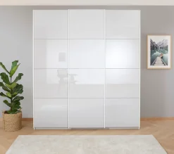 OTTO home Kleiderschrank »Mehrzweckschrank Aktenschrank Möbel Mietswohnung Schlafzimmer KOLUNA« 3 Ausstattungen BASIC/CLASSIC/PREMIUM (inkl. SOFT-CLOSE-FUNKTION),Breiten 203/271/315/360 cm Höhen 210/229 Glas-Front MADE IN GERMANY