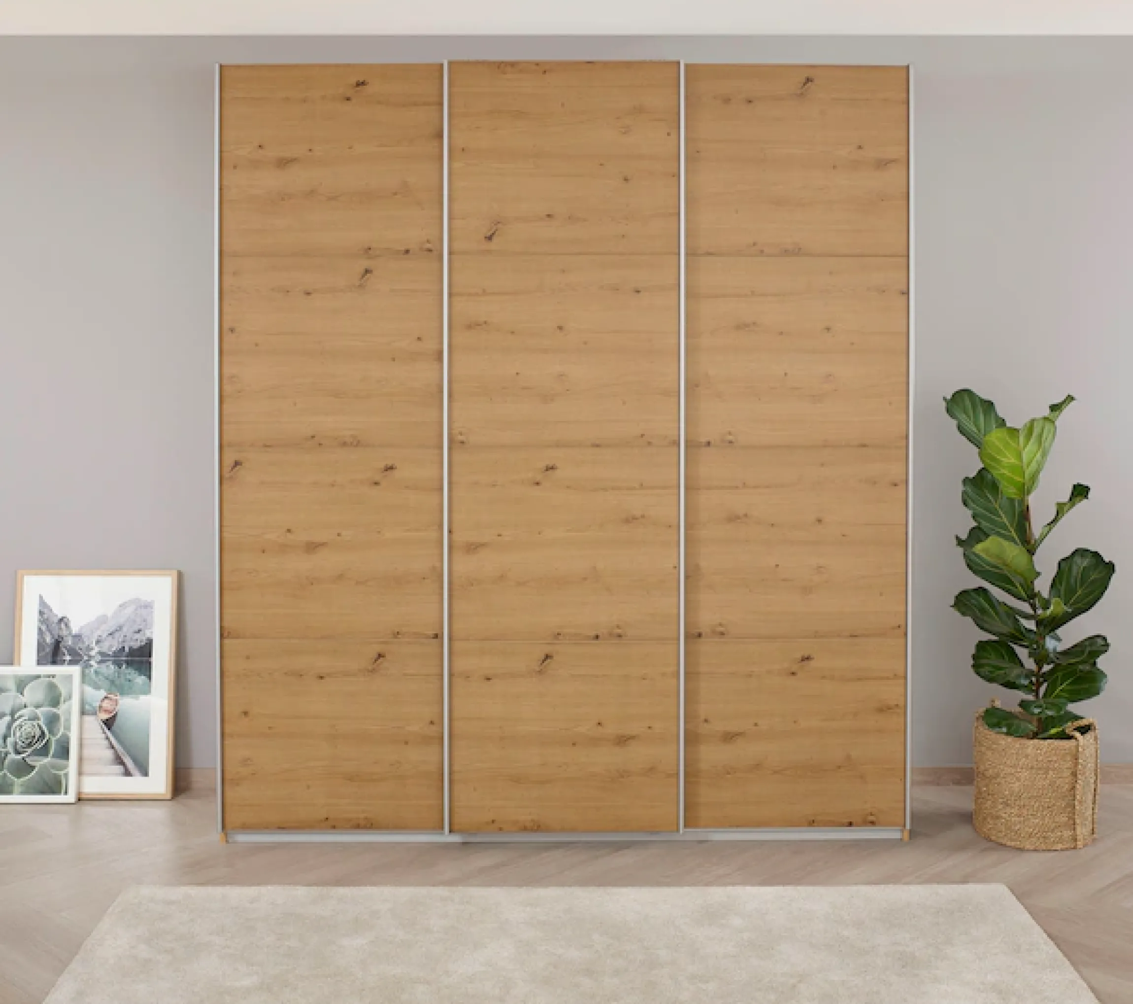 OTTO home Kleiderschrank »Mehrzweckschrank Aktenschrank Möbel Mietswohnung Schlafzimmer KOLUNA« 3 Ausstattungen BASIC/CLASSIC/PREMIUM (inkl. SOFT-CLOSE-FUNKTION),Breiten 203/271/315/360 cm Höhen 210/229 Dekor-Front MADE IN GERMANY