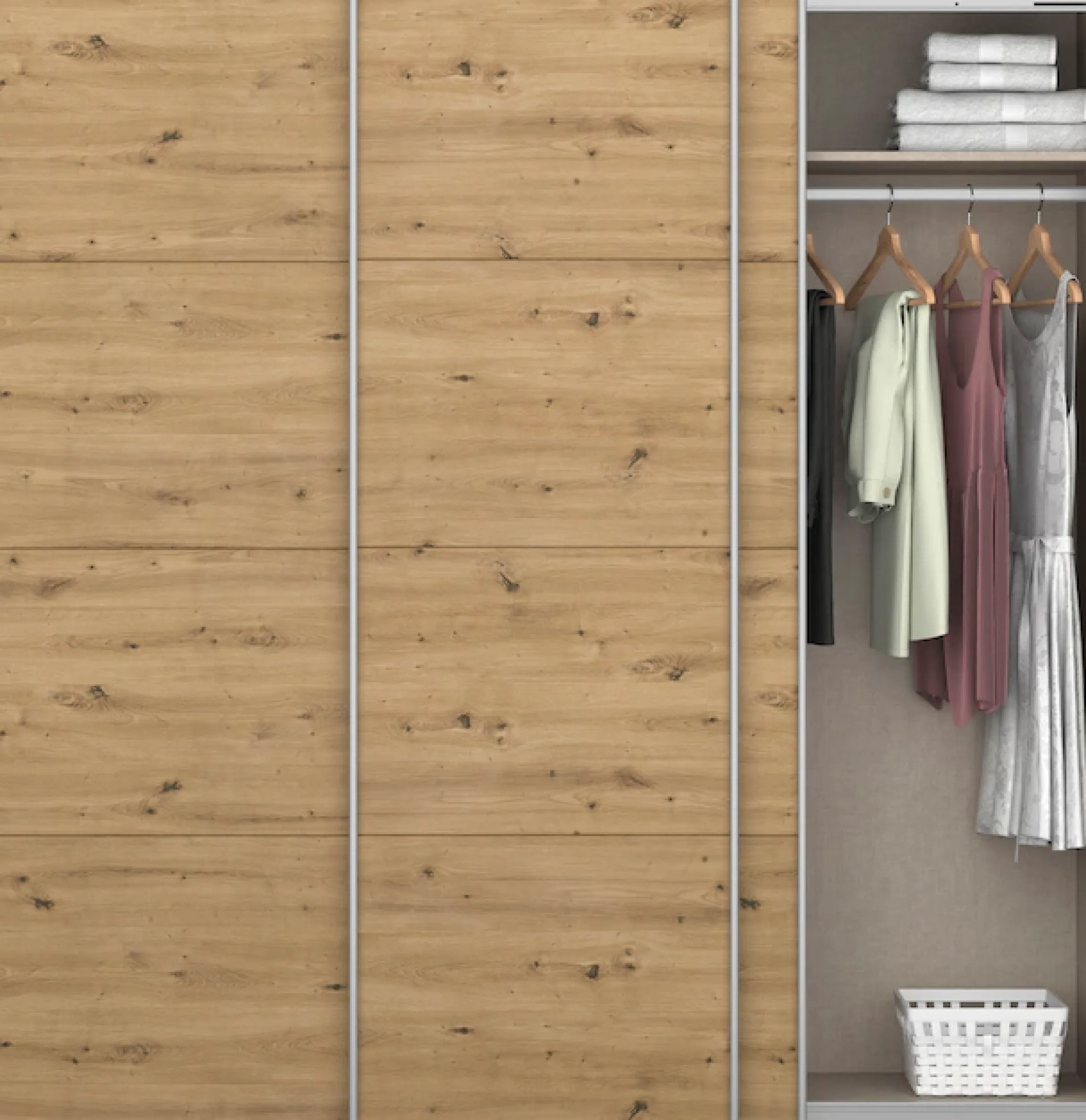 OTTO home Kleiderschrank »Mehrzweckschrank Aktenschrank Möbel Mietswohnung Schlafzimmer KOLUNA« 3 Ausstattungen BASIC/CLASSIC/PREMIUM (inkl. SOFT-CLOSE-FUNKTION),Breiten 203/271/315/360 cm Höhen 210/229 Dekor-Front MADE IN GERMANY
