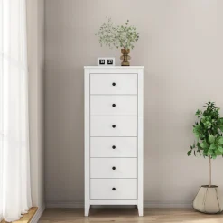 OTTO home Kombikommode »Borkum Sideboard Anrichte mit 6 Schubladen Landhaus weiß« hochwertige Griffe aus Metall,Kommode Schrank Wäscheschrank mit 6 Schubladen