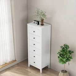OTTO home Kombikommode »Borkum Sideboard Anrichte mit 6 Schubladen Landhaus weiß« hochwertige Griffe aus Metall,Kommode Schrank Wäscheschrank mit 6 Schubladen