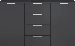 OTTO home Kombikommode »Sideboard Schubladenkommode AGORDO mit Dekor- oder Hochglanzfront« in zwei Griff-Farben, Breite 120 cm,vier große Schubladen, mit insgesamt 4 Einlegeböden MADE IN GERMANY