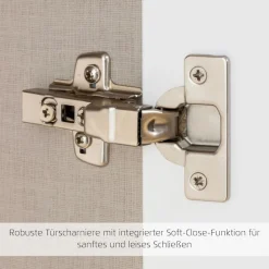 OTTO home Kombikommode »Sideboard Schubladenkommode AGORDO mit Dekor- oder Hochglanzfront« in zwei Griff-Farben, Breite 120 cm,vier große Schubladen, mit insgesamt 4 Einlegeböden MADE IN GERMANY