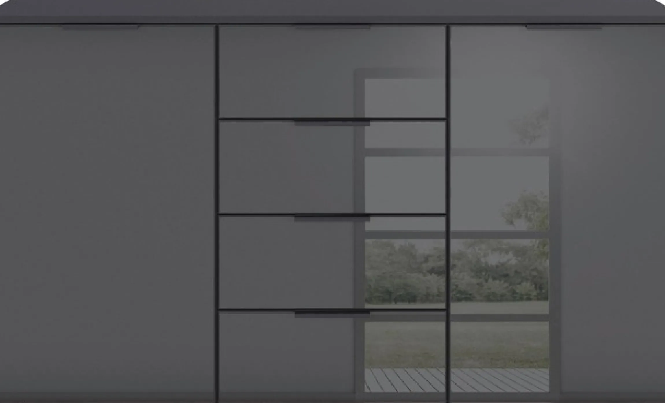 OTTO home Kombikommode »Sideboard Kombikommode Schubladenkommode AGORDO mit Glasfront« in zwei Griff-Farben, Breite 120 cm,vier große Schubladen, mit insgesamt 4 Einlegeböden MADE IN GERMANY