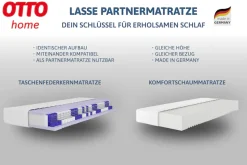OTTO home Komfortschaummatratze »Lasse, Matratze 90x200 cm, 140x200 cm & weitere Größen, in H2-H4« 22 cm hoch 1 Stk. tlg. Stiftung Warentest 