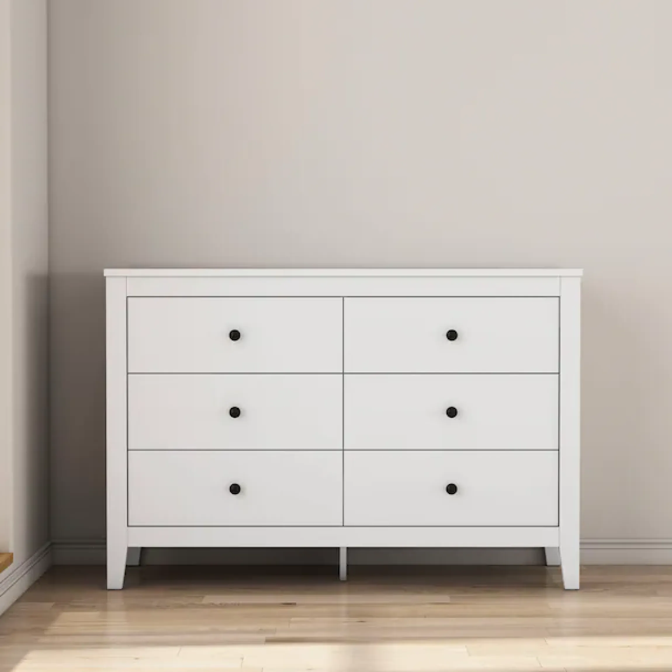 OTTO home Kommode »Avelin« Melaminoberfläche, schwarze Metallgriffe, Breite 80 cm