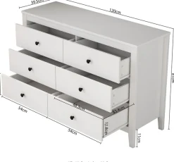 OTTO home Kommode »Avelin« Melaminoberfläche, schwarze Metallgriffe, Breite 80 cm