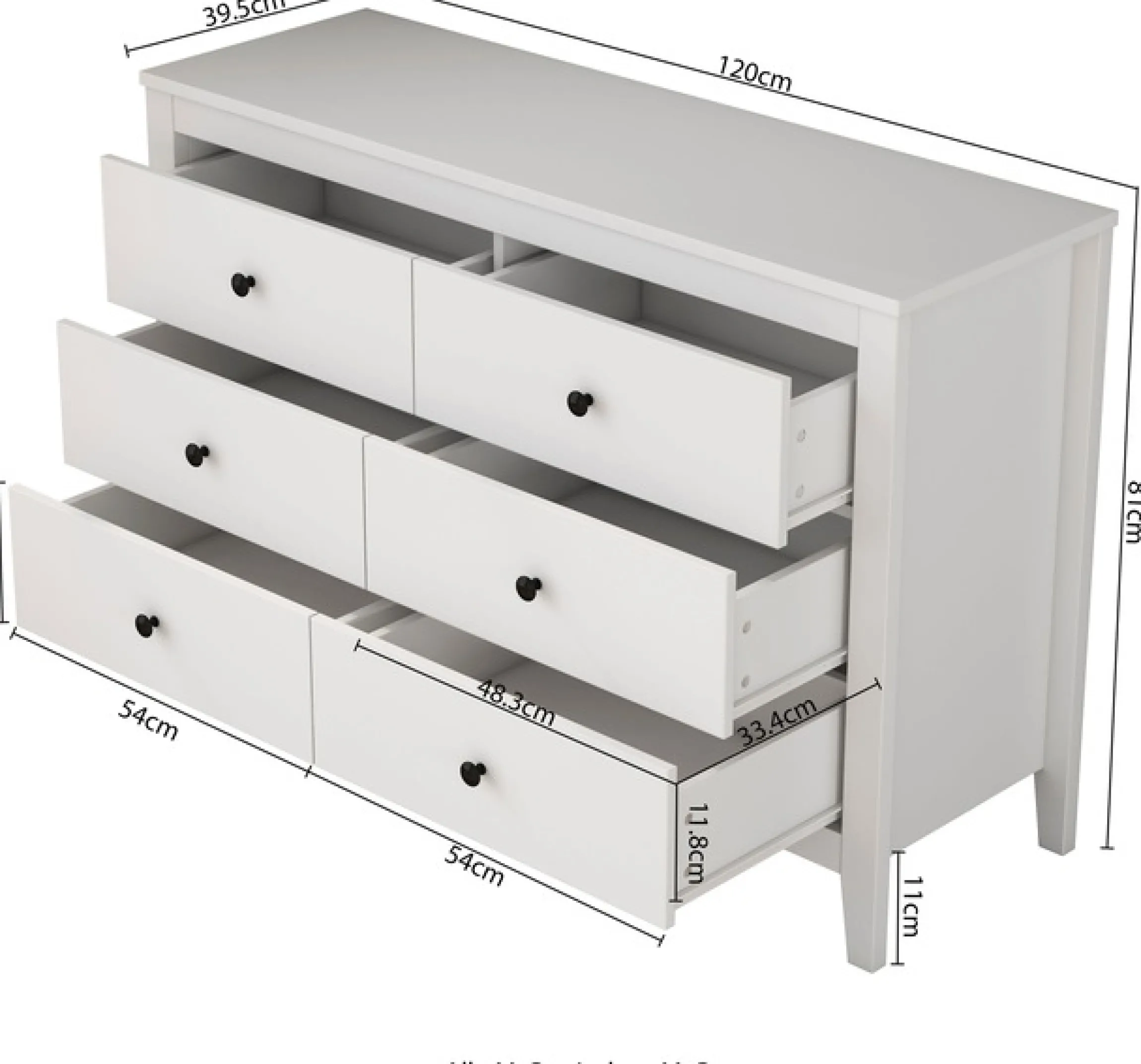 OTTO home Kommode »Avelin« Melaminoberfläche, schwarze Metallgriffe, Breite 80 cm