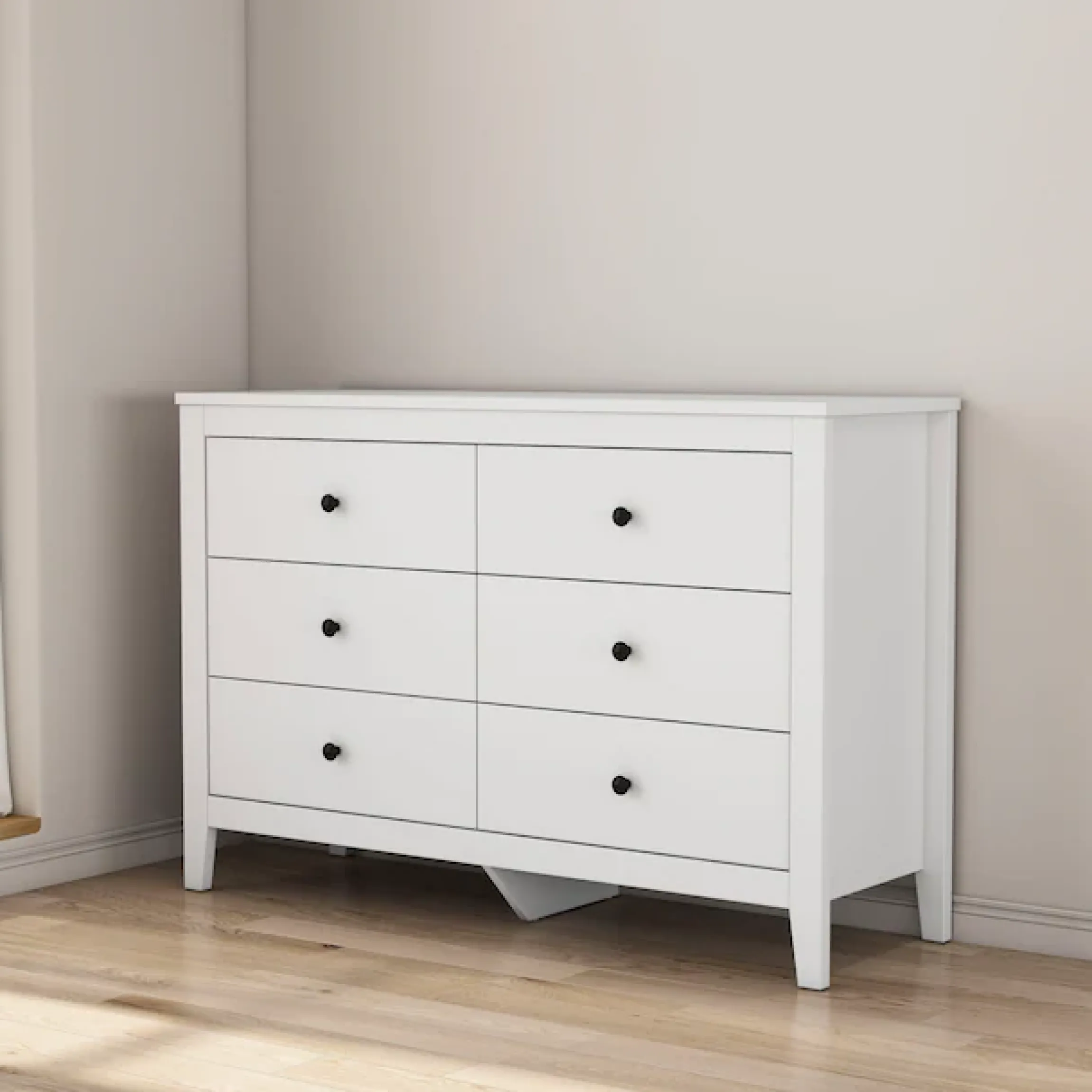 OTTO home Kommode »Avelin« Melaminoberfläche, schwarze Metallgriffe, Breite 80 cm